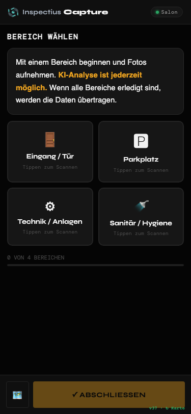 Inspectius Capture — KI-Befundanalyse live